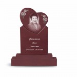 Памятник "Сердце" Малиновый кварцит 